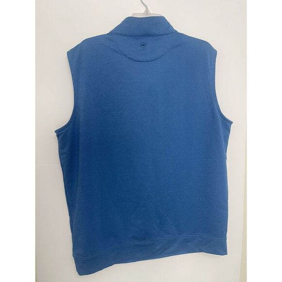 Peter Millar Vest Men's Large 1/4 Zipper Pullover Sweater Blue Golf - Picture 4 of 5